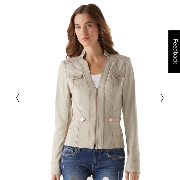 Light brown/tan jacket from WHBM. Size 6 - Picture 6 of 9